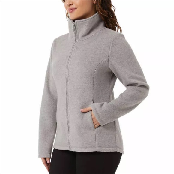 Women's Gray Fleece Jacket - Picture 7 of 8